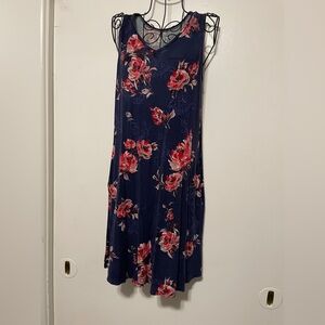 Floral Navy Dress with pockets!